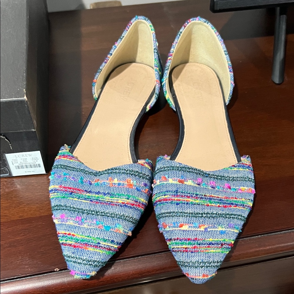 J. Crew Multicolor Striped Flats